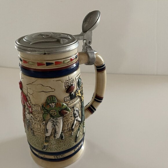 Vintage 1983 Avon Great American Football Ceramic Lidded Beer Stein Ceramarte - Picture 16 of 16